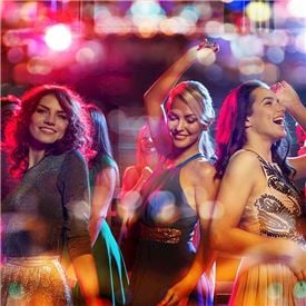 Women dancing in club